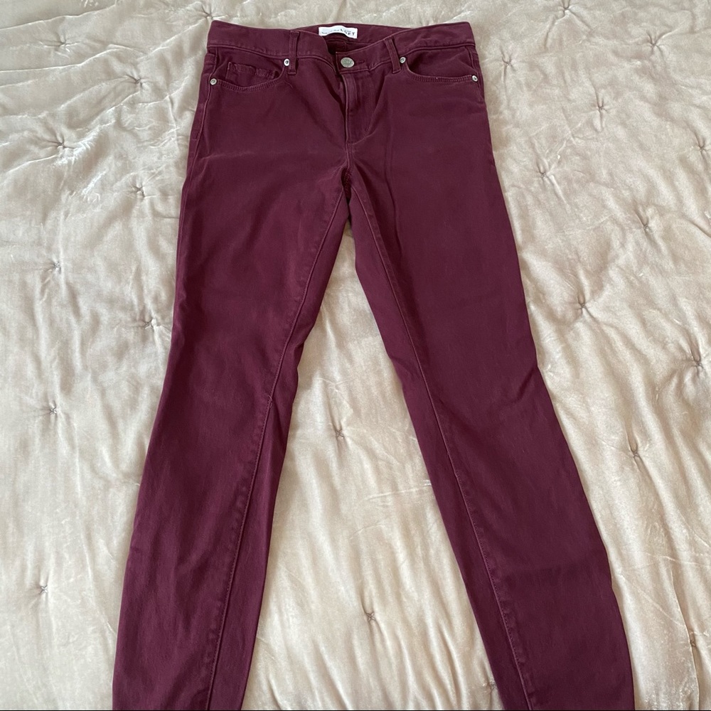 Loft legging sateen pants, burgundy sz8